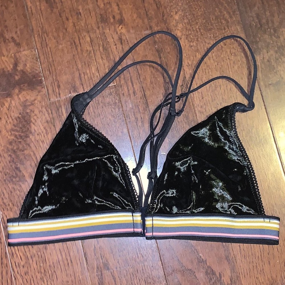 Victoria's Secret Black Velvet Bralette